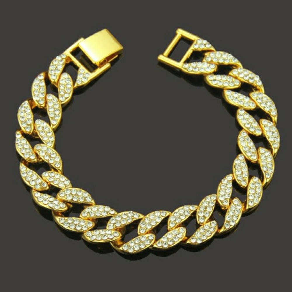 Hip hop Cuban Curb Link Chain Bracelet for men's